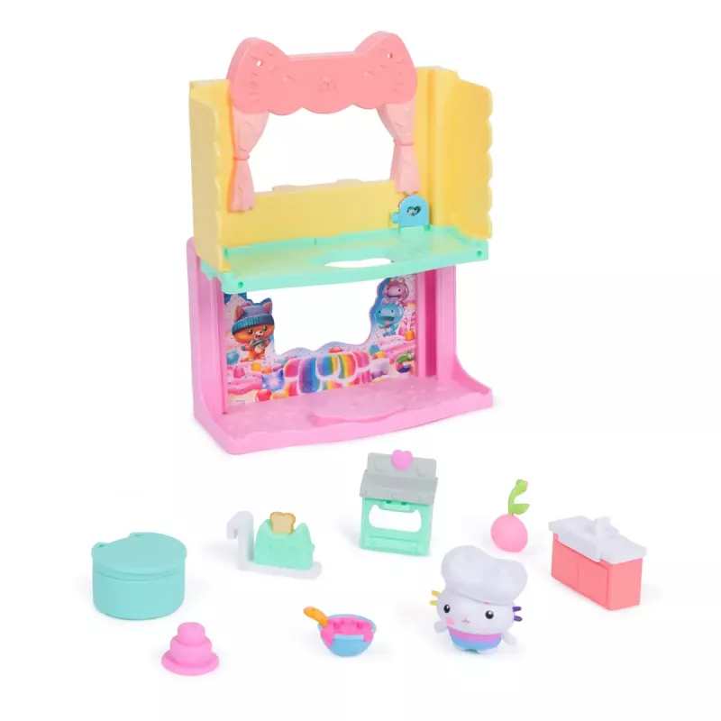 Action figure Gabby's Dollhouse Cakeys Sprinkle Cake-tastic cucina multicolore