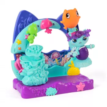 Gabby's Dollhouse: Il film, acquario-balcone di MerCat, con figura giocattolo e accessori per la casa delle bambole, giocattolo per bambini e bambine da 3 anni