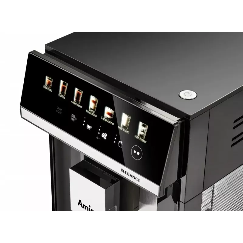 Amica Elegance CM 7011 macchina per caffè espresso, macinacaffè in acciaio, sistema di montatura del latte integrato
