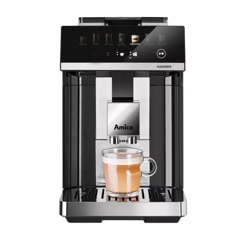 Amica Elegance CM 7011 macchina per caffè espresso, macinacaffè in acciaio, sistema di montatura del latte integrato