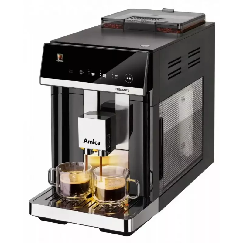 Amica Elegance CM 7011 macchina per caffè espresso, macinacaffè in acciaio, sistema di montatura del latte integrato