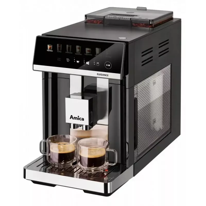 Amica Elegance CM 7011 macchina per caffè espresso, macinacaffè in acciaio, sistema di montatura del latte integrato