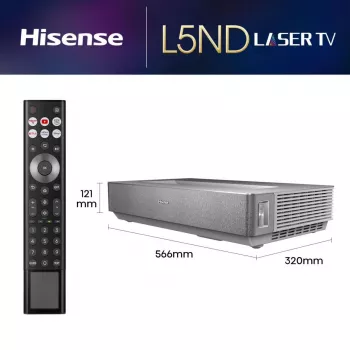 TV a proiezione Hisense 120L5ND proiettore a distanza ultra-corta 2700 ANSI Lumen DLP UHD 4K (3840x2160) nero, argento 3D
