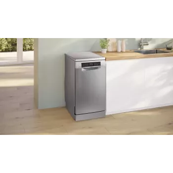 Lavastoviglie a libera installazione Bosch Serie 6 SPS6EMI21E — Slimline 45 cm, 10 coperti, 8 programmi, classe di efficienza energetica B