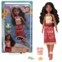 Giocattolo Disney Vaiana 2, bambola moda Vaiana Tautai galleggiante con 2 accessori e top che cambia colore