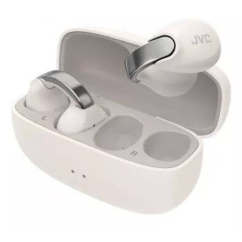 Headset JVC HA-NP1T True Wireless Stereo (TWS) ear-clip-on chiamate/musica USB Type-C Bluetooth argento, bianco