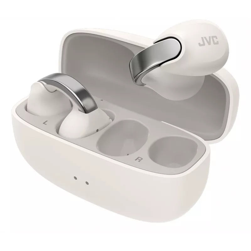Headset JVC HA-NP1T True Wireless Stereo (TWS) ear-clip-on chiamate/musica USB Type-C Bluetooth argento, bianco
