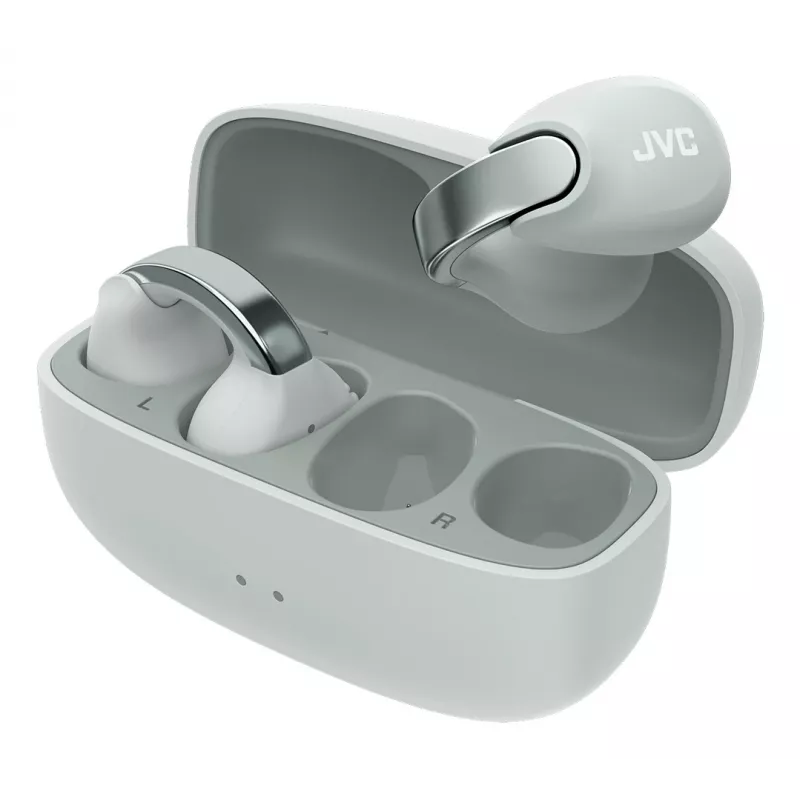 Headset JVC HA-NP1T True Wireless Stereo (TWS) ear-clip-on chiamate/musica USB Type-C Bluetooth grigio, argento