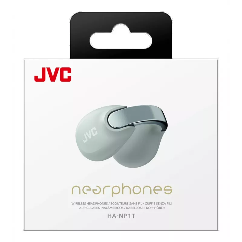Headset JVC HA-NP1T True Wireless Stereo (TWS) ear-clip-on chiamate/musica USB Type-C Bluetooth grigio, argento