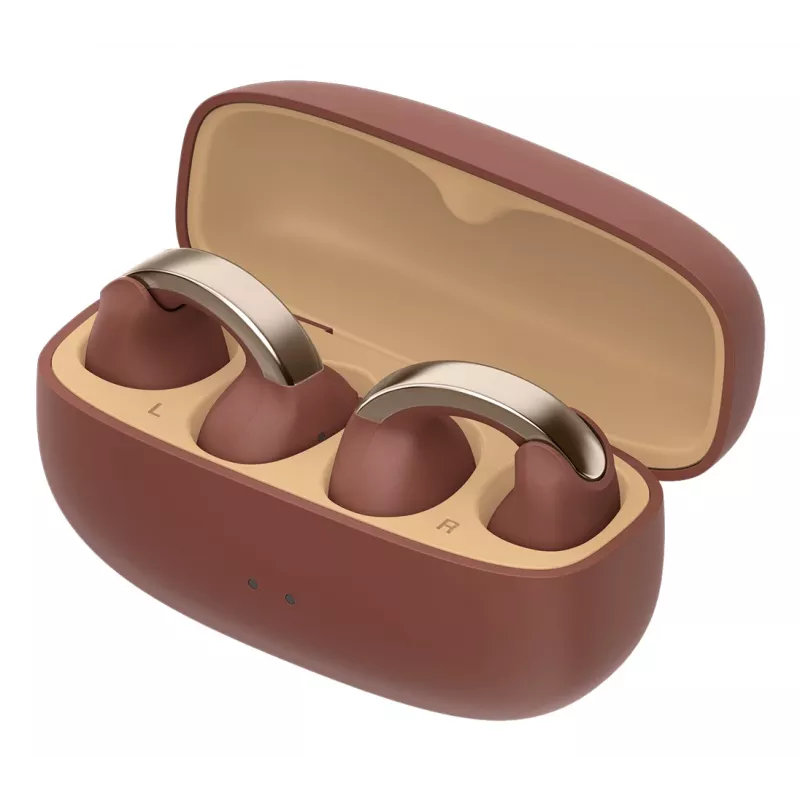 Headset JVC HA-NP1T True Wireless Stereo (TWS) ear-clip-on chiamate/musica USB Type-C Bluetooth marrone, argento