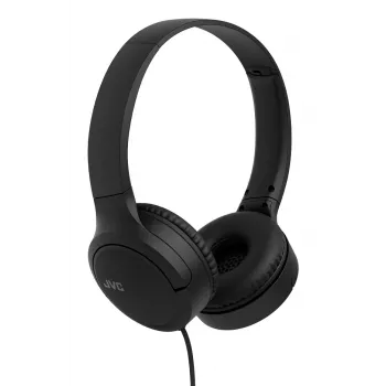 Headset JVC HA-S33UC binaurale con cavo e archetto, 2 driver 29,7 mm, 20–20000 Hz, cavo 1,2 m, microfono in-line, nero
