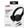 JVC HA-S33UC-BU cuffie on-ear cablate con USB-C, microfono e telecomando, cavo da 1,2 m, nere