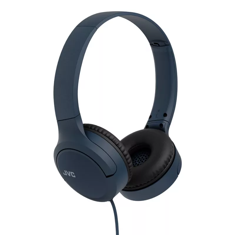 Cuffie on-ear cablate JVC HA-S33UC-AU USB-C con microfono e telecomando, cavo da 1,2 m, blu