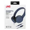 Cuffie on-ear cablate JVC HA-S33UC-AU USB-C con microfono e telecomando, cavo da 1,2 m, blu