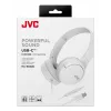 Headset JVC HA-S33UC con cavo e archetto chiamate/musica USB Type-C bianco