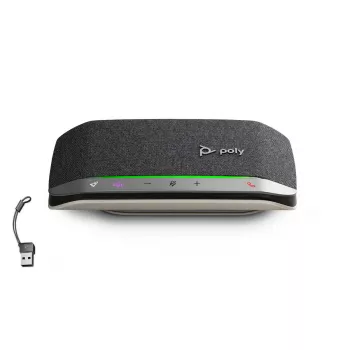 Speakerphone Poly HP Poly Sync 20 con Bluetooth, adattatore USB-C/A, Micro-USB, batteria 20h, nero