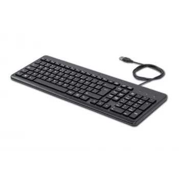 Tastiera con filo HP 150, Full-Size (100%), con filo, USB, meccanica, QWERTY, nero