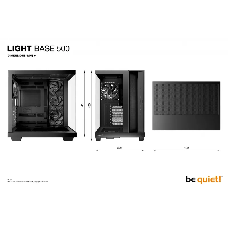 Case per PC be quiet! Light Base 500 Midi Tower nero