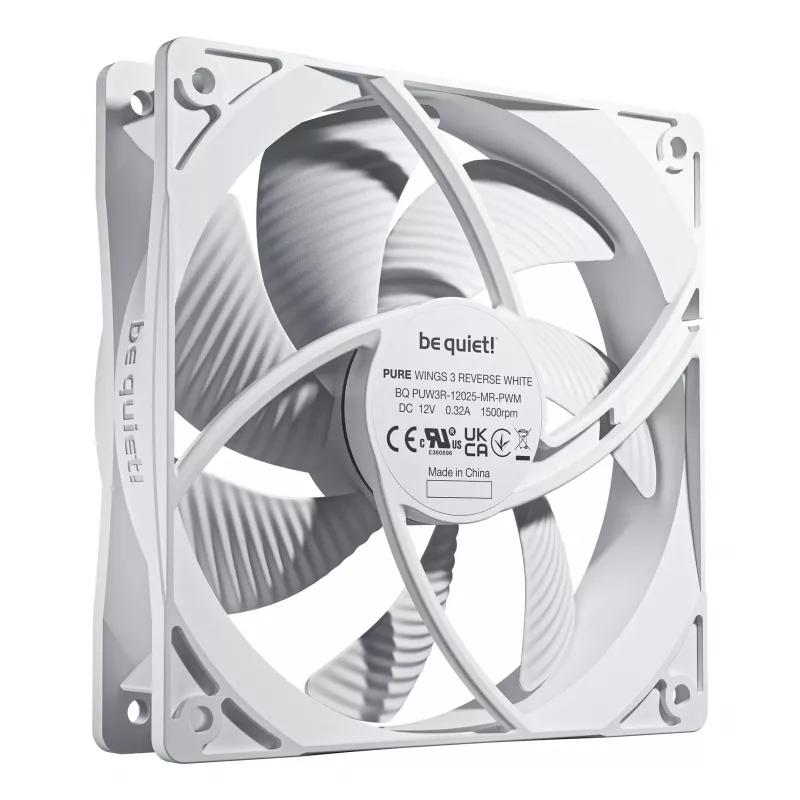 be quiet! Pure Wings 3 120mm | PWM Reverse bianco confezione da 3