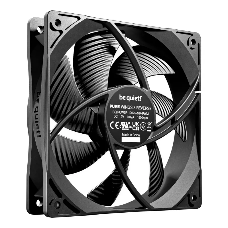 Ventole per case PC be quiet! Pure Wings 3 120mm | PWM Reverse confezione tripla 12 cm nero 3 pezzi