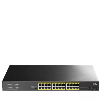 Switch Gigabit PoE+ CUDY 24 porte con 2 porte Gigabit SFP modello GS1028PS2