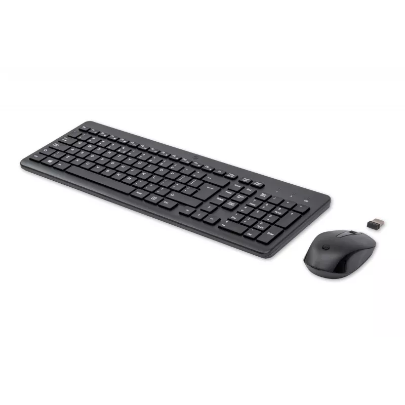 Combinazione mouse e tastiera HP 330 wireless, full-size (100%), wireless, RF Wireless, QWERTY, nero, mouse incluso