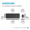 Combinazione mouse e tastiera HP 330 wireless, full-size (100%), wireless, RF Wireless, QWERTY, nero, mouse incluso