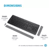 Combinazione mouse e tastiera HP 230 wireless, full-size (100%), wireless, RF Wireless, a membrana, nero, mouse incluso
