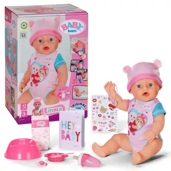 BABY born @ Emma 43cm, bambola neonata, femminile, 3 anno/i, bambino/bambina, 430 mm, multicolore