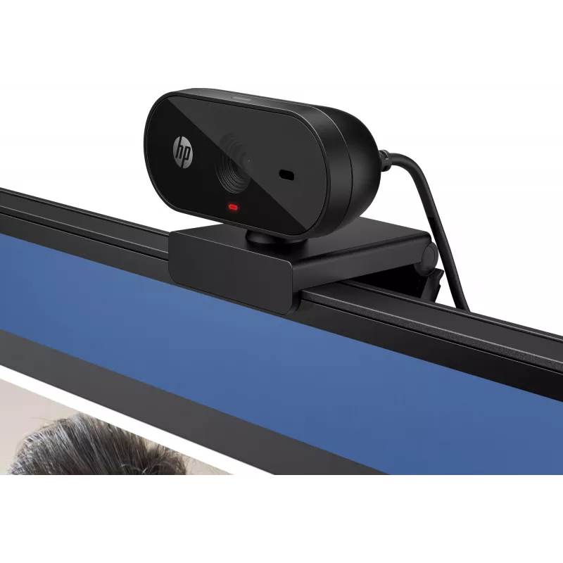 Webcam HP 320 FHD, 1920 x 1080 pixel, Full HD, 30 fps, casa, USB, nero
