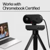 Webcam HP 320 FHD, 1920 x 1080 pixel, Full HD, 30 fps, casa, USB, nero