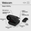 Webcam HP 320 FHD, 1920 x 1080 pixel, Full HD, 30 fps, casa, USB, nero