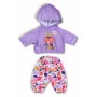 Set di vestiti per bambole ZAPF BABY born outfit con felpa per bambole da 43 cm, multicolore, età consigliata 3+