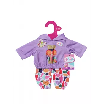 Set di vestiti per bambole ZAPF BABY born outfit con felpa per bambole da 43 cm, multicolore, età consigliata 3+