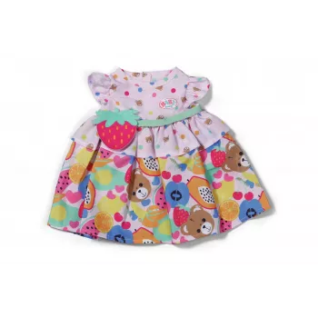 Vestito per bambole ZAPF BABY born vestito frutta per bambole da 43 cm, multicolore, pieghevole, età 3+