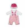 Set di vestiti per bambole ZAPF BABY born tutina con cappello per bambole da 43 cm, multicolore, pieghevole, da 3 anni