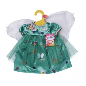 Vestito per bambole ZAPF BABY born vestito da fata con ali per bambole da 43 cm, multicolore, pieghevole, per bambini da 3 anni
