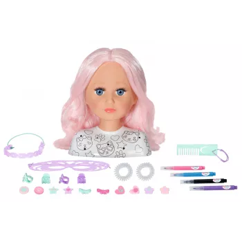 BABY born Styling Head Artist, testa per bambole trucco/styling, femminile, 3 anno/i, multicolore