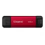SSD esterno Kingston 512 GB Dual USB-A/USB-C portatile, USB 3.2 Gen 2, lettura 1050 MB/s, scrittura 950 MB/s, nero/rosso