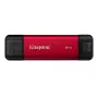 SSD esterno Kingston 2 TB Dual USB-A/USB-C, USB 3.2 Gen 2, lettura 1050 MB/s, scrittura 950 MB/s, nero/rosso