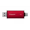 SSD esterno Kingston 2 TB Dual USB-A/USB-C, USB 3.2 Gen 2, lettura 1050 MB/s, scrittura 950 MB/s, nero/rosso