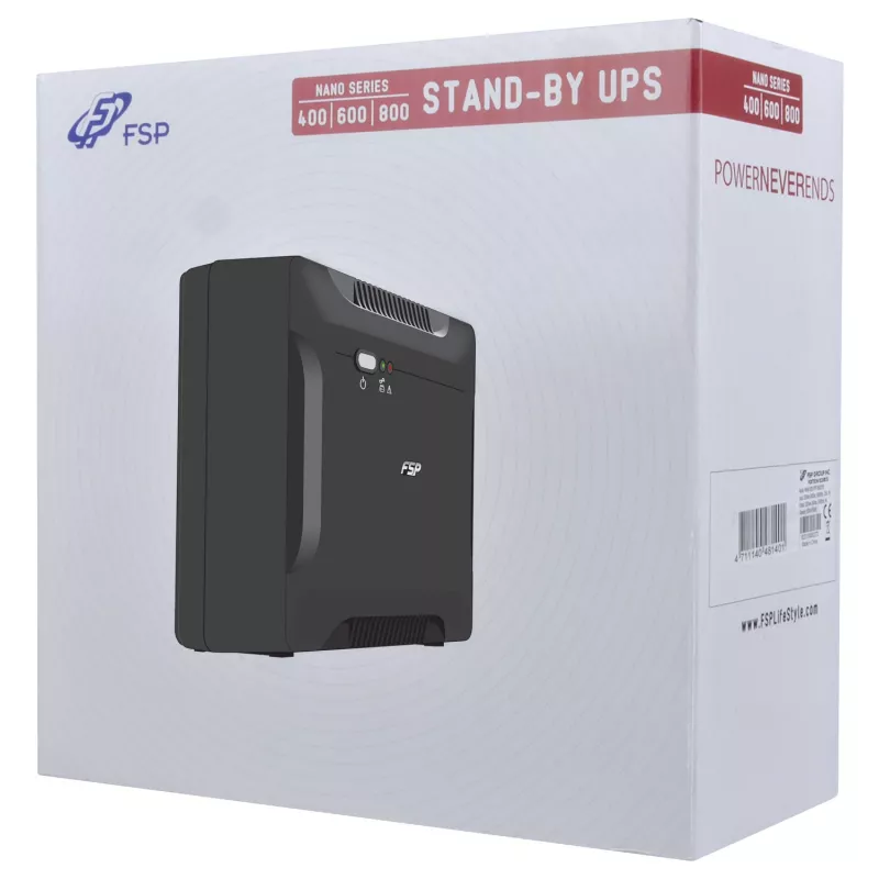 UPS FSP Nano 600 (gruppo di continuità) Standby (Offline) 0,6 kVA 360 W 2 uscite AC