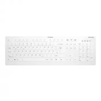 Contour Design Active Key Contour QuickClean tastiera medicale copertura rimovibile full-size wireless bianco DE C8112