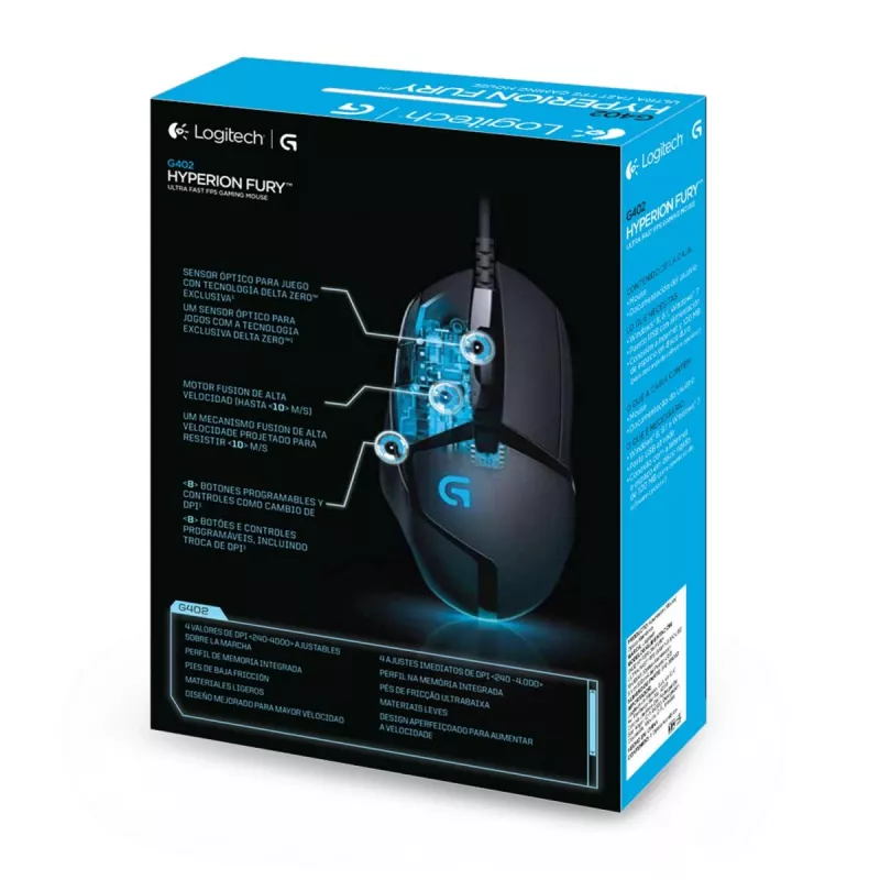 LOGITECH G402 FPS mouse gaming USB Hyperion Fury - EWR2