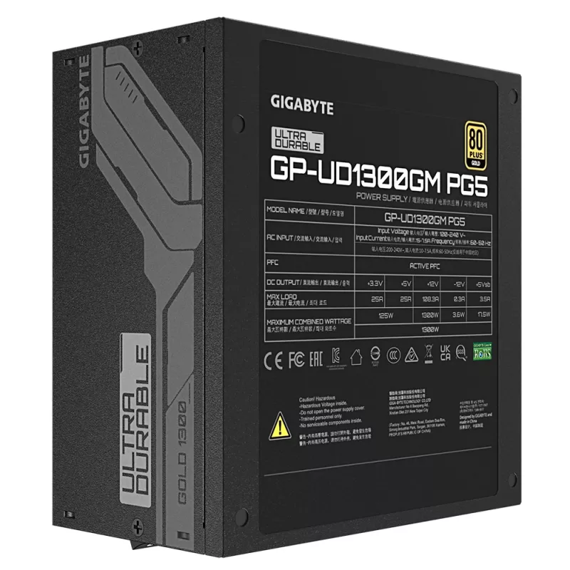 GIGABYTE UD1300GM PG5 alimentatore 1300 W 20+4 Pin ATX ATX nero