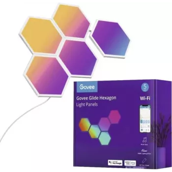 Pannelli luminosi LED Govee B6061 confezione da 5 RGB multicolore – illuminazione decorativa modulare da parete