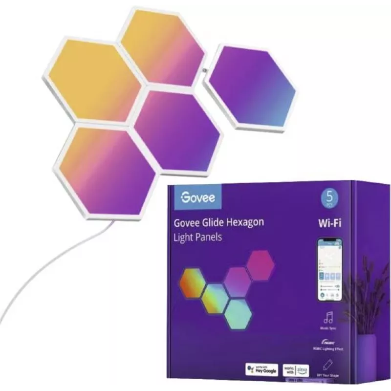 Govee Glide Hexa B6061 pannelli luminosi LED, 5 pz.