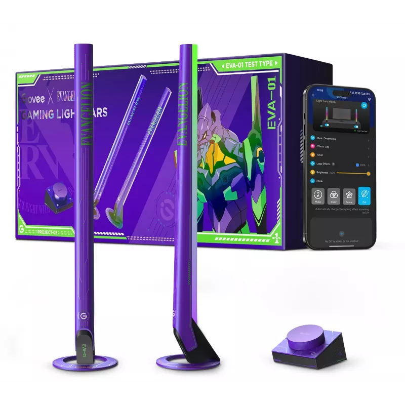 Kit di illuminazione smart Govee H6047, Wi‑Fi/Bluetooth, 12V 24W, nero, 5 pezzi