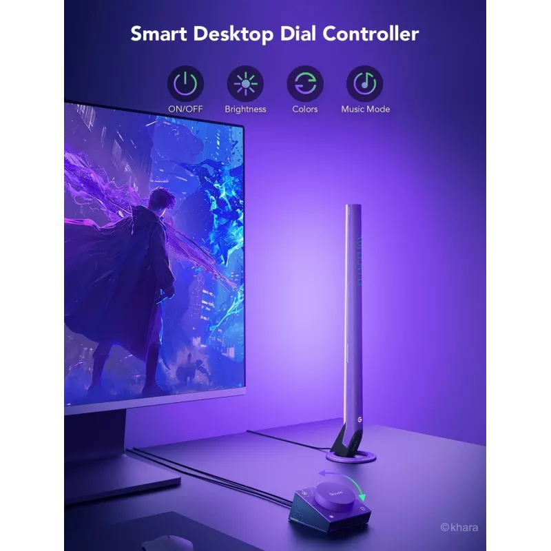Kit di illuminazione smart Govee H6047, Wi‑Fi/Bluetooth, 12V 24W, nero, 5 pezzi