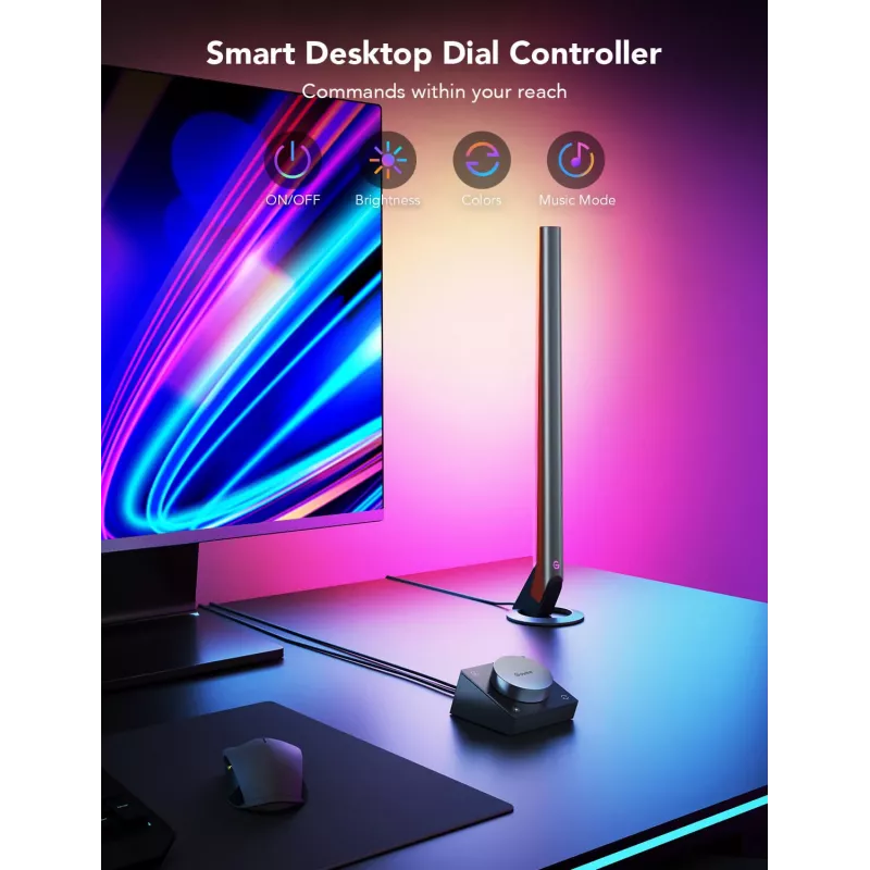 Kit di illuminazione smart Govee H6047, Wi‑Fi/Bluetooth, 12V 24W, nero, 5 pezzi